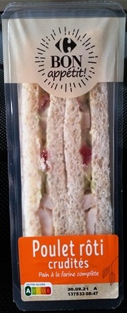 POULET RÔTI CRUDITÉS (x2) 145g