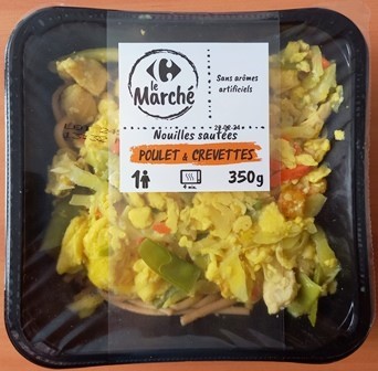 NOUILLES SAUTÉES POULET & CREVETTES 350g
