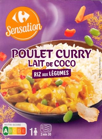 POULET CURRY LAIT DE COCO 300g
