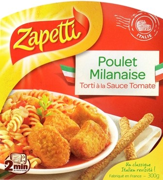 POULET MILANAISE TORTI À LA SAUCE TOMATE 300g