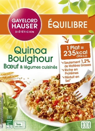 QUINOA BOULGHOUR BŒUF & LÉGUMES CUISINÉS 250g