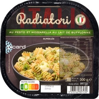 RADIOTORI AU PESTO ET MOZZARELLA SURGELÉS 300g