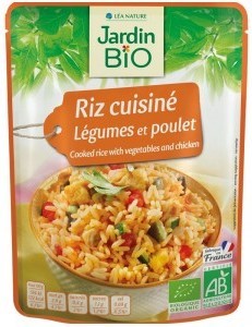 RIZ CUISINÉ LÉGUMES ET POULET 220g