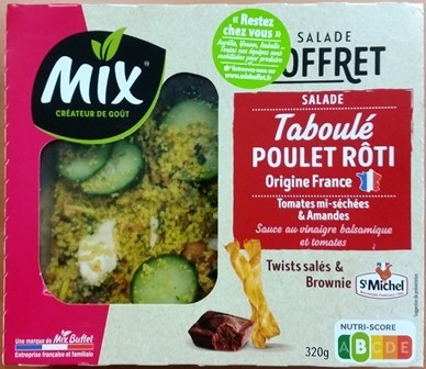 SALADE & TABOULÉ POULET RÔTI TOMATES 320g