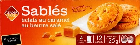 SABLÉ ÉCLATS AU CARAMEL (X12) 125g