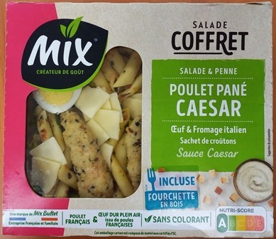 SALADE & PENNE POULET PANÉ CAESAR 320g