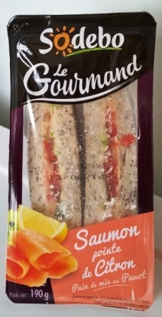 SANDWICH SAUMON POINTE DE CITRON 190g