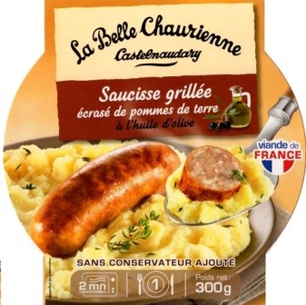 SAUCISSE GRILLÉE ÉCRASÉ DE POMMES DE TERRE 300g