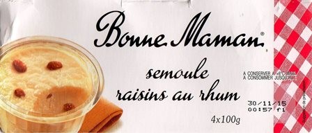 SEMOULE RAISINS AU RHUM (x4) 400g