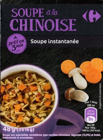 SOUPE À LA CHINOISE (X3) 48g