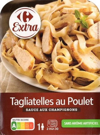 TAGLIATELLES AU POULET SAUCE AUX CHAMPIGNONS 300g