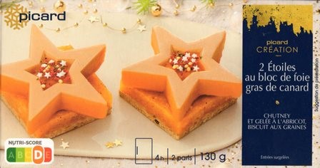 ÉTOILES AU BLOC DE FOIE GRAS DE CANARD (x2) 130g