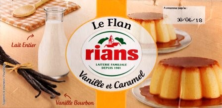 LE FLAN VANILLE ET CARAMEL (X2) 230g