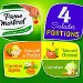 4 SALADES PORTIONS TABOULÉS AU POULET, ORIENTAL, CAROTTES RÂPÉES, COLESLAW