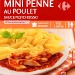 MINI PENNE POULET SAUCE PESTO ROSSO 300g
